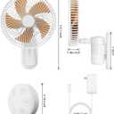 10” Small Wall Mount Fan with Light and Remote Control, RV FAN with Powerful Airflow,90° Oscillating, 4 Speeds, Timer, 180° Adjustable Tilt, for Home/RV, Bedroom, Small Space Applications