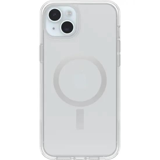 OtterBox - Symmetry Series Hard Shell for MagSafe for Apple iPhone 13 and Apple iPhone 14 Plus - Clear