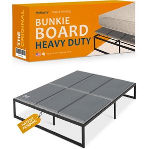 Meliusly Heavy Duty 10mm Bunkie Board Queen Size (60x80'') Patent Pending Low Profile Bed Board Design - Breathable, Noise Minimizing, Moisture Resistant Bunkie Boards, Low Profile Bed Support