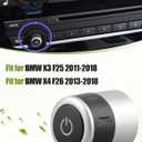 Radio Volume Knob Replacement Fit for BMW X3 F25 & X4 F26, Audio Volume Rotary Switch for Dash Multimedia CD Player Radio, Replaces 61319351155 (Model B)