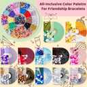 DreGlam TS Bead Bracelet Kit with 12 Colors Mixed Color Seed Beads, Clay Beads, Letter, Smile, Heart & Number Beads, Charms for Jewelry Making Crafts Gifts