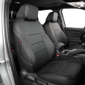 EKR Tacoma Car Seat Covers Custom Fit for Toyota Tacoma (Petrol) 2024 2025 2026 DoubleCab/CrewCab SR/SR5/TRD Sport/TRD Off-Road/Limited -Truck Seat Covers Full Set,Faux Leather(Black)