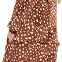 Reindeer Costume Deer Onesie for Adult Women Men Halloween Pajama (Brown)