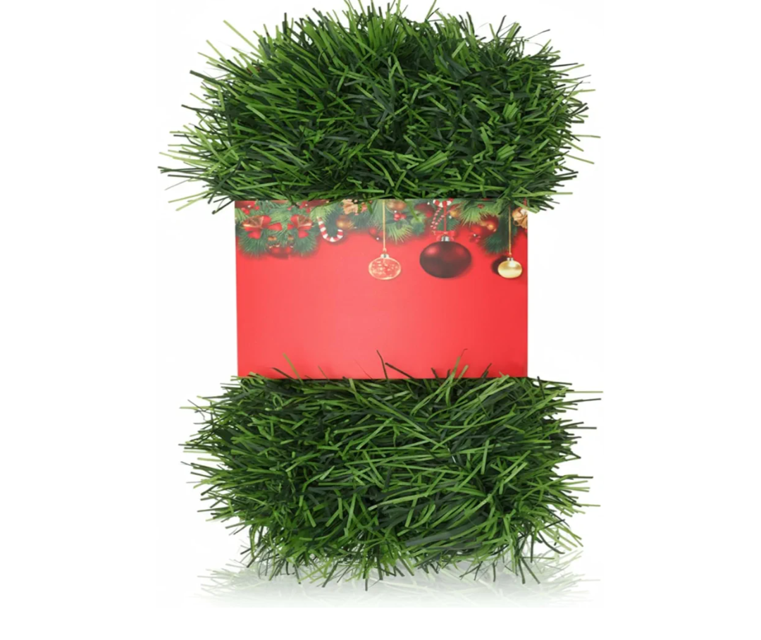 49 ft Green Christmas Garland Decorations Artificial Greenery 3.5" Wide Pine Garland PVC Soft Christmas Decorations for Indoor Outdoor Tree Stair Banister Fireplaces, 1 Pcs, 49 ft Each