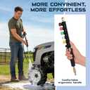 Pressure Washer Extension Wand Upgrade, 9 Pack Power Washer Lance with 6 Nozzle Tips, 30°,90°,120° Curved Rod, 1/4" Quick Connect, 4000 PSI