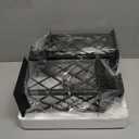 Homemory Solar Lanterns Outdoor Waterproof Hanging with Flickering Flameless Candles, 2 Pack 13'' Garden Outdoor Lantern Decorative for Patio Front Porch Backyard Balcony Cabin Outside Table(Black)