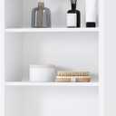 Qeke Stainless Steel Shower Niche 12" X 30", No Tile Needed Wall Niche Three-Tier, Recessed Shower Shelf for Bathroom Storage, Matte White