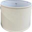 10" Top Diameter x 13" Bottom Diameter x 9" Slant Height with Washer (Spider) Attachment for Lamps with a Harp (Linen White)