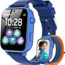 MOKAST Kids Smart Watch Toys for Boys Girls – Children Watch for Kids 4-12 Years Touch Screen Watches with 15 Games Video Camera Music Player Alarm School Mode Education Birthday Gifts (Navy)