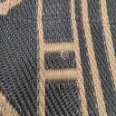 GENIMO Outdoor Rug, Waterproof Plastic Rugs 10'x20' for Camping Black Brown | Outside Larger Modern Carpet Mat for Porch Decor, Deck, Balcony, Camping, RV, Backyard, Picnic, Beach, Reversible, Foldable
