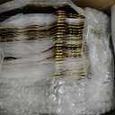 JEVERGN 40 Pack Gold Charger Plates Bulk, 13'' Reef Chargers for Dinner Plates, Gold Plate Chargers Set of 40, Round Plastic Charger for Wedding, Party Event, Dinner, Table Setting