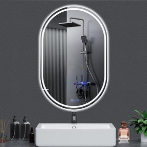 Oval LED Bathroom Mirror, 26"x 38" Frameless Lighted Mirror