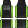 FH Group Automotive Floor Mats Universal Fit Premium Carpet Car Mats with Driver Heel Pad, Full Set for Cars, SUVs & Trucks - Green