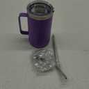 BJPKPK Insulated Coffee Mug with 2 Lids, 25oz Stainless Steel Insulated Tumbler with Handle, Double Wall Vacuum Coffee Cup, BPA Free Leak Proof Thermos for Travel & Home, Purple