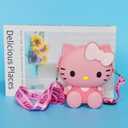 Kawaii Crossbody Handbag with Adjustable Shoulder Strap, Zipper Cute Mini Anime Coin Wallet