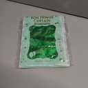 Square Tinsel Curtain Party Backdrop - 5pcs Glitter Foil Fringe Curtain Party Decor Green Photo Booth Backdrop Streamers for Halloween, Christmas, Birthday, Graduation, Wedding Party Decorations