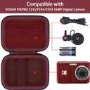 for KODAK PIXPRO Friendly Zoom FZ55/FZ45/FZ43 16MP Digital Camera Hard Carrying Storage Case(Only Red Case)