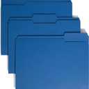 Smead Standard File Folders, 100 Count, Navy, 1/3-Cut Tabs, Letter Size (13193)