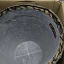 84ECO 3 Gallon Black Wicker Trash Can with Lid and Liner