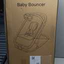 Gromast 2-in-1 Baby Bouncer Seat for Infants, Portable Baby Rocker with 3 Adjustable Backrest Positions & Travel Bag - Beige