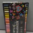 60 Colors Dual Tip Acrylic Paint Pens Markers, Double Tip Premium Acrylic Markers for Wood, Rock Painting, Glass, Canvas, Stone, DIY Crafts Making Art Supplies