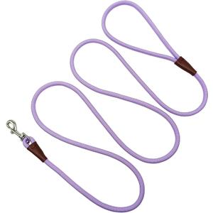 MayPaw Small Rope Dog Leash 6FT, 1/4-in Lightweight Pet Leash for Small Dogs/Puppy/Cats, Classic Colors Round Dog Lead(6ft*1/4",Purple)