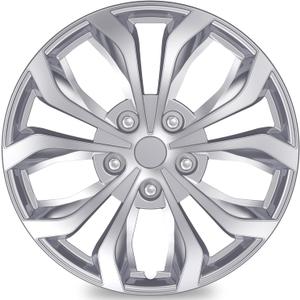 TangMiGe 4-Pack Universal Hubcaps Wheel Covers Replacement R15, Steel Wheel Rim Cover for Most Cars Trucks Sedans SUV, 15" 15 in Hub Caps (Silver Color, 15 inch)