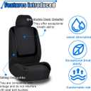 LAINLOY 2 Pack Car Seat Covers, Breathable Seat Protectors, Anti-Slip Driver Seat Cover, Comfortable Front Seat Cover Set Universal Fit for Truck, SUV, Sedan, Airbag Compatible (Black)