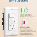 DEWENWILS 20A GFCI Switch Outlet Combo, Tamper-Resistant GFCI Electrical Outlet, 20 Amp GFCI Outlet, Weather Resistant Ground Fault Circuit Interrupter, Self-Test with LED Indicator, ETL Listed, White