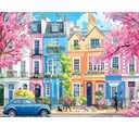 1000 Piece Puzzles for Adults, Sakura Blossom Street 1000 Puzzle for Adults, Clearance Impossible Challenge Art Jigsaw Puzzles, for Gift Birthday Party Games Family, 27.5 * 19.7 Inch Dust Free Puzzle