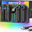 Charging Dock Compatible with Nintendo Switch 2 (2025) for Joycon Controller Charging, 4 in 1 Joypad Charger for Switch 2 Joy Con Fast Charger Stand Station Accessories