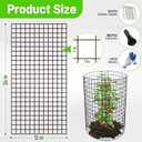 8 Pack Plant Protectors from Animals, 24"x 12" Wire Cages with Stakes and Cable Ties, Metal Mesh to Keep Animals Out, Metal Plant Cages for Vegetables, Flowers