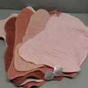 Looxii Muslin Burp Cloths Baby Girl 6 Pack - 20" x 10" - Ultra Soft & Absorbent, 6-Layer 100% Cotton for Spit Up & Drool- Gentle Baby Burping Cloth, Newborn Essentials Shower Gift Girl, Gradient Pink
