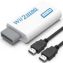 Meliya Wii to HDMI Converter, Wii to HDMI Adapter 1080P with 3.5mm Audio Jack, Compatible with Wii & Wii U, HDMI, Monitor, Display-Supports All Wii Display Modes