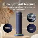 Homedics SereneScent Waterless Essential Oil Diffuser, Cordless Rechargeable Aromatherapy Diffuser for Home, Large Room Scent Machine, Timer, App Control, 6 LED Lights, No Water Needed, Black