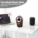 Ferrofluid Sound Visualizer, Dancing Ferrofluid Speaker Music Mate, Audio Visualizer Desk Art with Lamp, Valentines Day Gifts for Her/Him - Desk, Bedroom & Office Display (Black) (Car-Key)