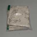 jinchan Floral Kitchen Curtains 30 Inch Linen Tier Curtains Farmhouse Cafe Half Window Drapes Over Sink Light Filtering Taupe on Beige for Living Room Laundry RV Rod Pocket 2 Panels