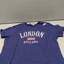 Mens London England Print 100% Cotton Short Sleeve Casual T-Shirt/Top (L - 42inch - 44inch) (Navy)
M