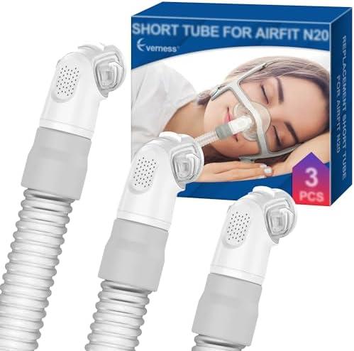 3 Packs Replacement Short Tube for Airfit N20 & Airtouch N20, Features Triple 360° Swivel & Quick-Release Technology for N20 CPAP Mask, Replacement CPAP Hose Tubing with Leak-Free Seal & Smart Quiet