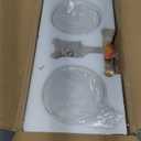 EFINEHOME Minimalist 2Light Gold Wall Sconces with Cylinder Glass Shades Mid Century Vanity Wall Double Lights Hardwired Modern Indoor Glass Wall Mounted Art Decor Lights (Clear, 1 Pack)