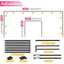 Over The Table Rod Stand with Clamps Adjustable 13''-42'' Tall 29"-98" Length Black Table Arch Hanging for Wedding Birthday Party Halloween Christmas