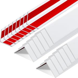 Sasylvia 20 Pcs Wall Corner Protector Guards with Self Adhesive, 3/4 x 48 Inches Plastic Vinyl Corner Shield Molding for Wall Furniture Door Tables Cabinet Edge, Avoid Scratching, Easy Install, White