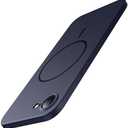 JETech Magnetic Slim Case for iPhone 16e 6.1-Inch 2025 Compatible with MagSafe, Camera Lens Full Protection, Ultra-Thin Lightweight Matte Finish Minimalist Phone Cover (Dark Blue)