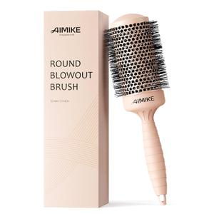 AIMIKE Round Hair Brush, 2.1 inch Nano Ion Thermal Ceramic Tech, Large Round Brush for Blow Drying & Styling, Maximum Volume and Shine, Barrel 2.1 inch, for Thick Curly Hair, Unisex