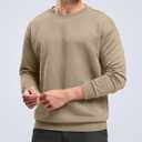 G Gradual Mens Sweatshirt Geometric Textured Crewneck Sweater Long Sleeves Casual Dressy Pullover Shirts (L)