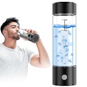MOVOCA Hydrogen Water Bottle, 3Min 2200PPB Rapid Hydrogen Water Generator -SPE PEM Tech, 15OZ Portable Hydro Water Machine, Health Care Gifts for Husband, Wife, Family, Friends, Travel