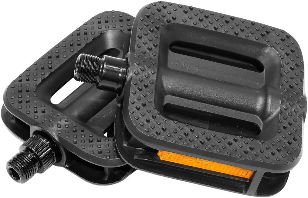 Himiway Bike Pedals 9/16" Lightweight Non-Slip Bicycle Platform Pedals Fits Most Adult Bikes Shock-Absorbing E-Bike Pedal with Reflectors Cycling Pedals Compatible for E-Bike, Urban Commute Bikes