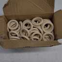 100 PCS 2.2 Inch Wooden Rings for Crafts, Natural Wood Rings for Macrame, Jewelry Making, and DIY Crafts, Unfinished Smooth Wood Rings, by GNIEMCKIN