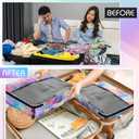 5 Pcs Packing Cubes for Suitcase Large Travel Cubes Carry on Luggage Organizer Bags for Clothes Accessories(S,Watercolor)