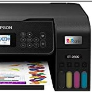 Epson EcoTank ET-2800 Wireless Color All-in-One Cartridge-Free Supertank Printer with Scan and Copy â€“ The Ideal Basic Home Printer - Black, Medium